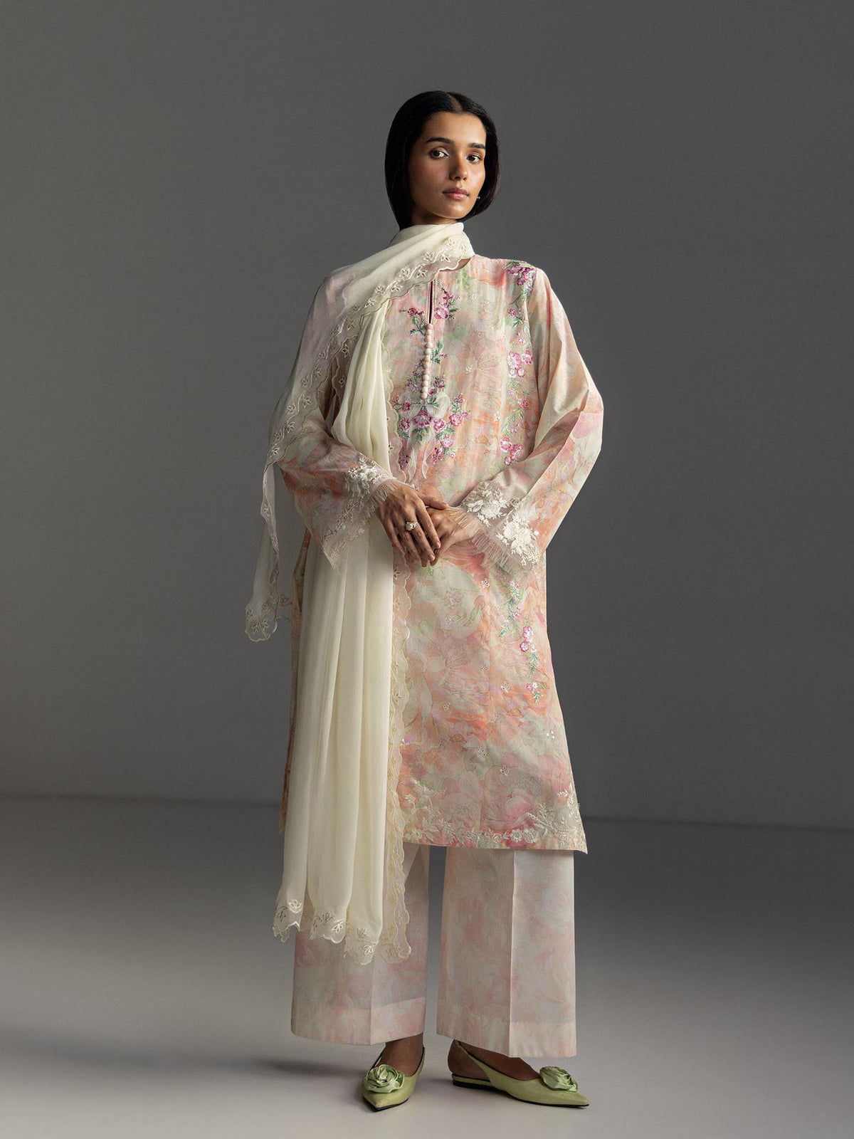 Coco Lawn By Zara Shahjhan 2026=6b Aangan the essence of lawn & chiffon