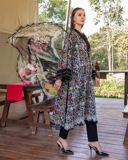 MARIA.B M.Prints Lawn 2026=14b Aangan the essence of lawn & chiffon