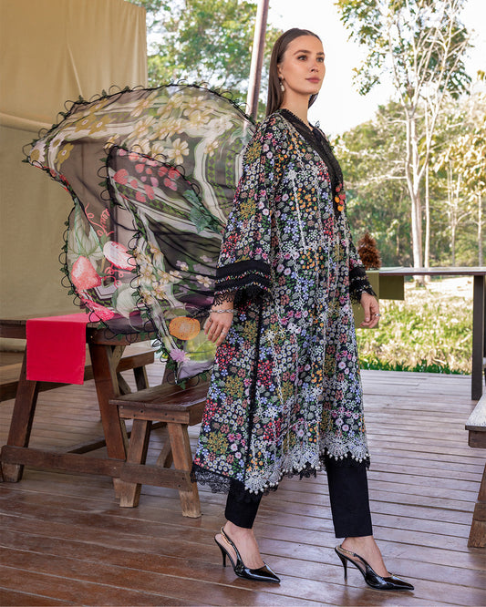 MARIA.B M.Prints Lawn 2026=14b Aangan the essence of lawn & chiffon