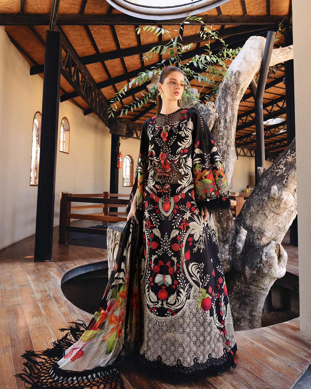 MARIA.B M.Prints Lawn 2026=12b Aangan the essence of lawn & chiffon