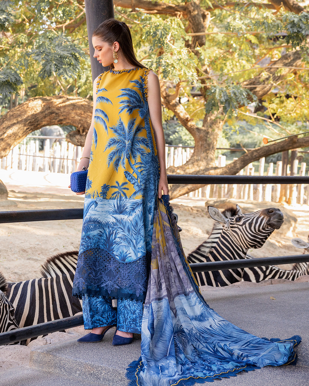 MARIA.B M.Prints Lawn 2026=11a Aangan the essence of lawn & chiffon