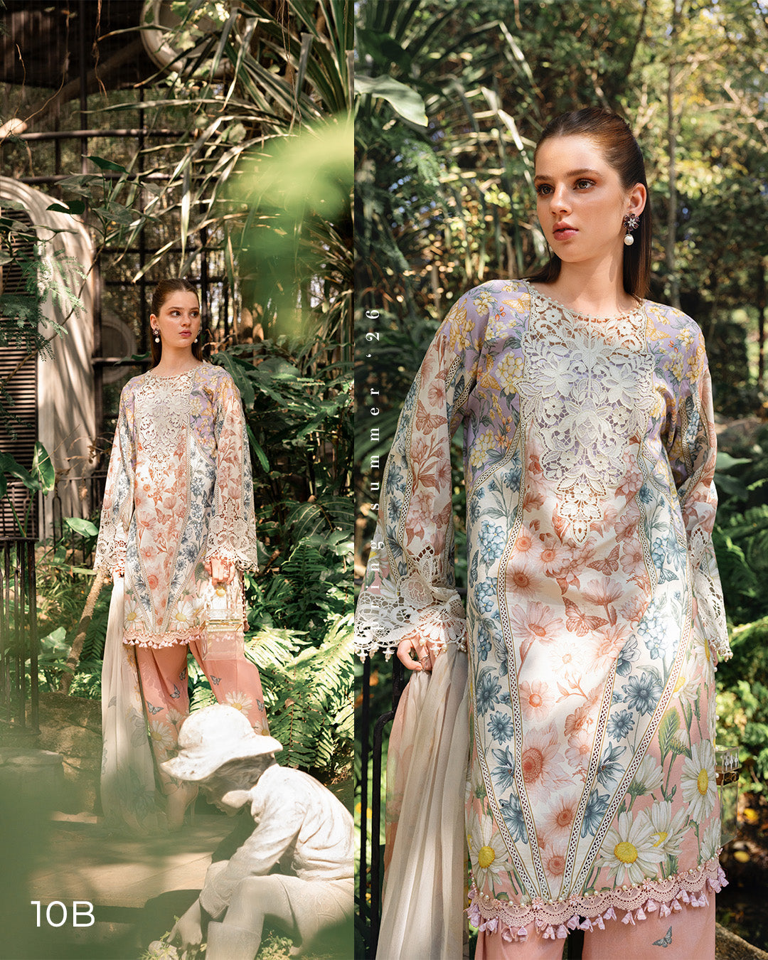 MARIA.B M.Prints Lawn 2026=10b Aangan the essence of lawn & chiffon