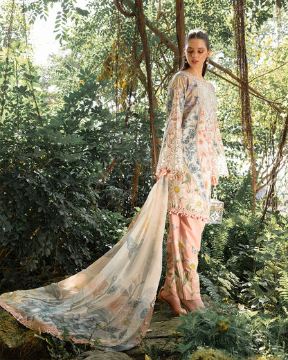 MARIA.B M.Prints Lawn 2026=10b Aangan the essence of lawn & chiffon