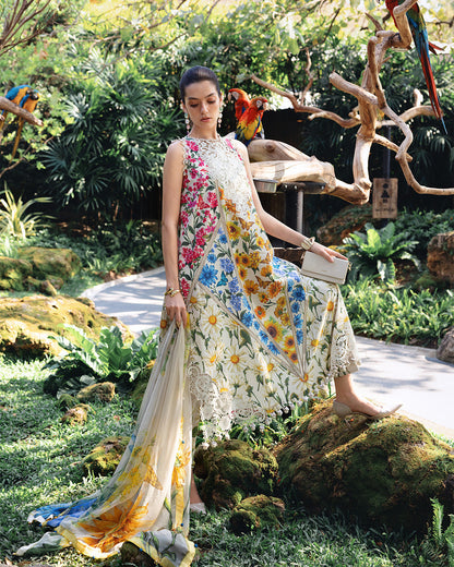 MARIA.B M.Prints Lawn 2026=10a Aangan the essence of lawn & chiffon