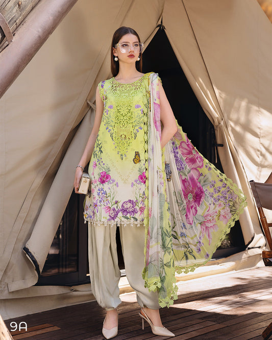 MARIA.B M.Prints Lawn 2026=09a Aangan the essence of lawn & chiffon