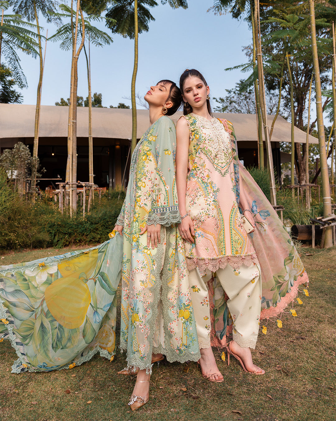 MARIA.B M.Prints Lawn 2026=08a Aangan the essence of lawn & chiffon