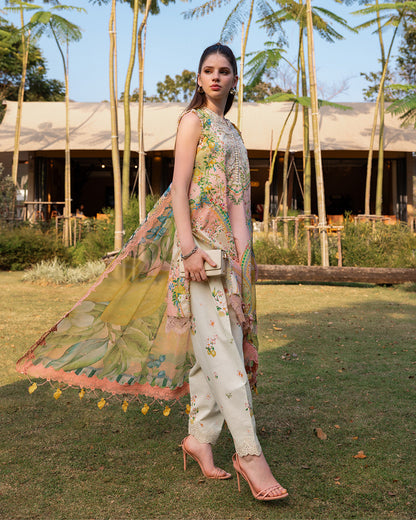 MARIA.B M.Prints Lawn 2026=08a Aangan the essence of lawn & chiffon