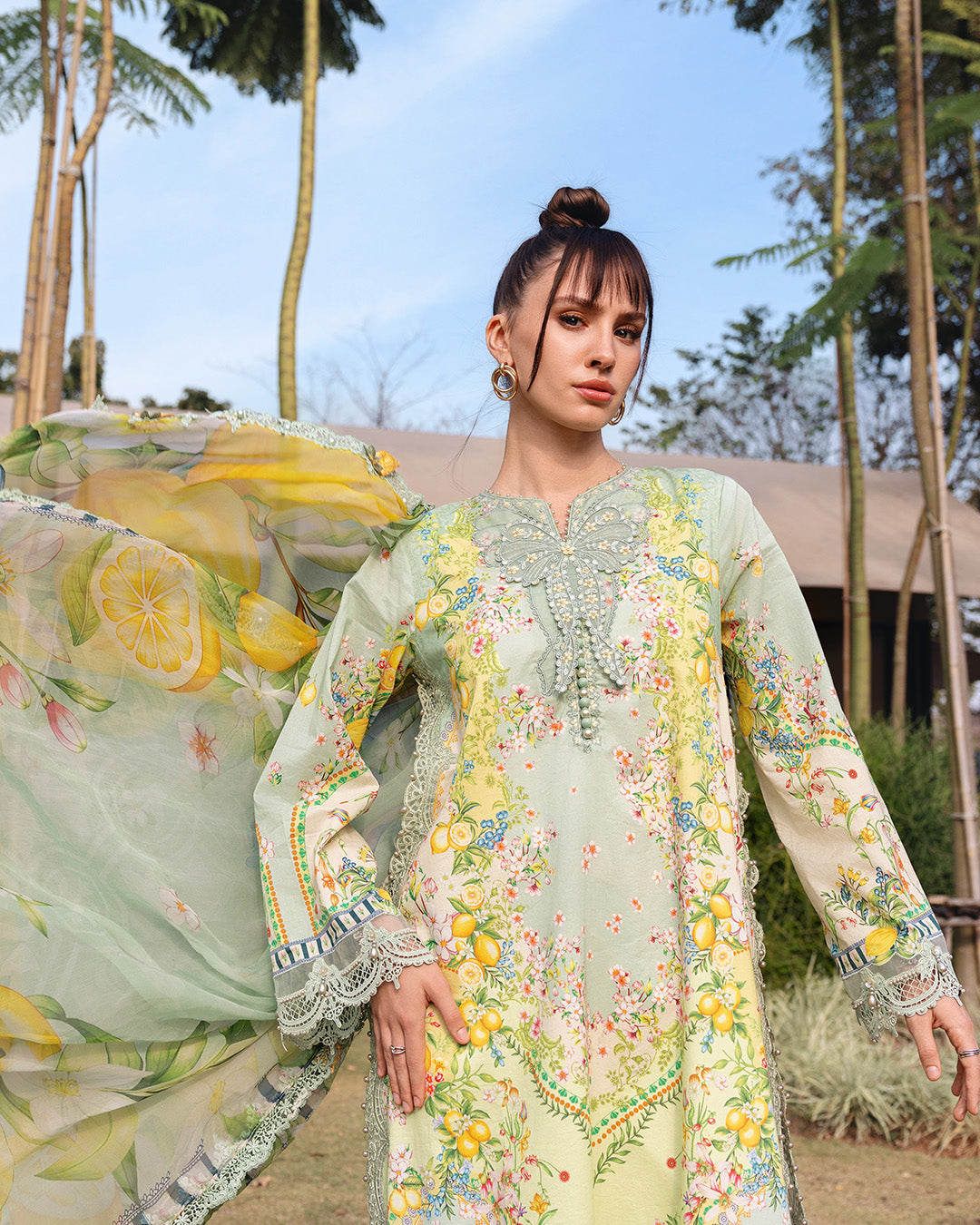 MARIA.B M.Prints Lawn 2026=08b Aangan the essence of lawn & chiffon