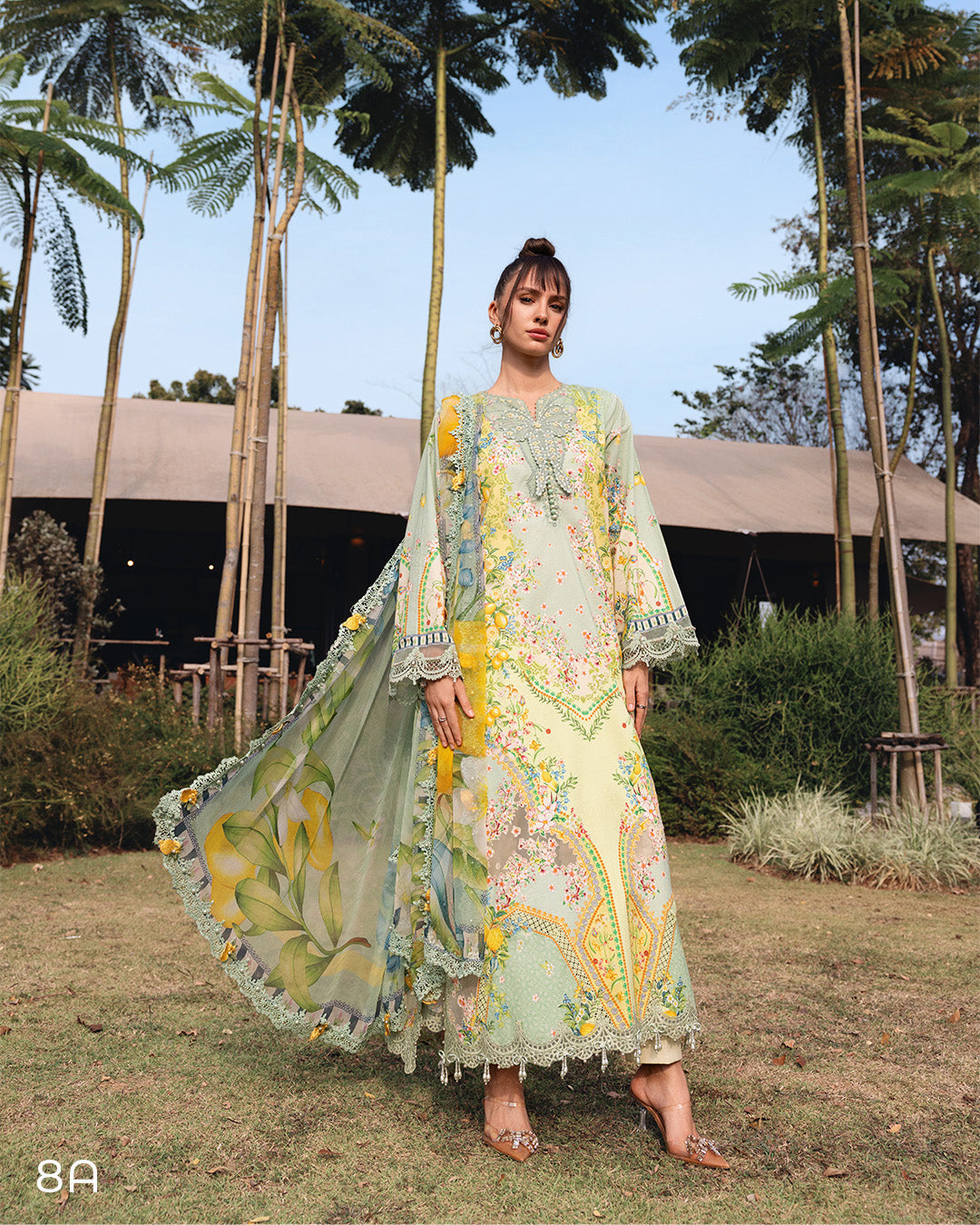 MARIA.B M.Prints Lawn 2026=08b Aangan the essence of lawn & chiffon