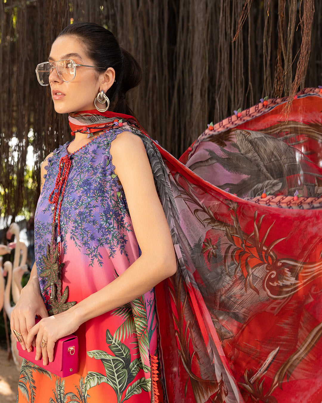 MARIA.B M.Prints Lawn 2026=07b Aangan the essence of lawn & chiffon