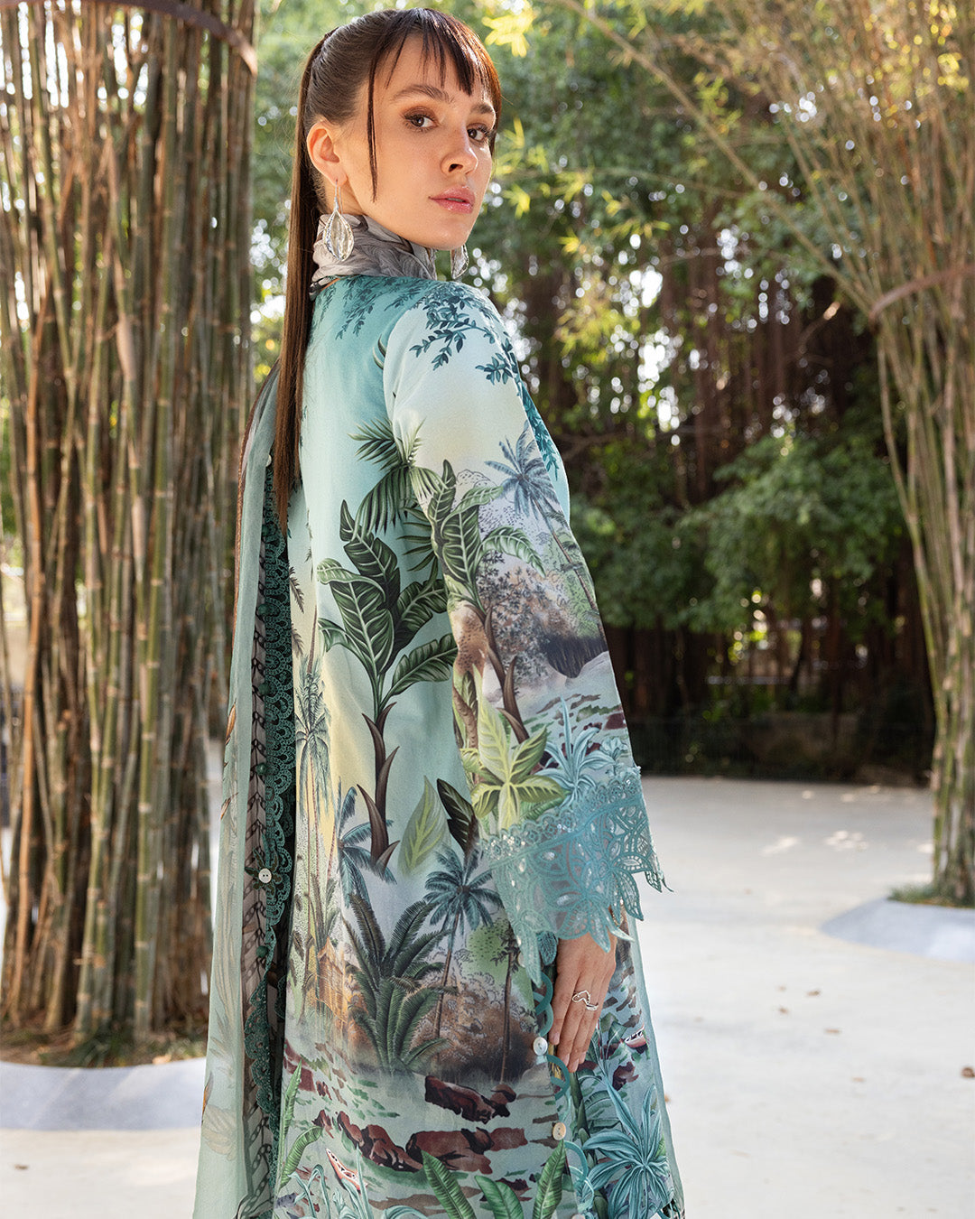 MARIA.B M.Prints Lawn 2026=07a Aangan the essence of lawn & chiffon