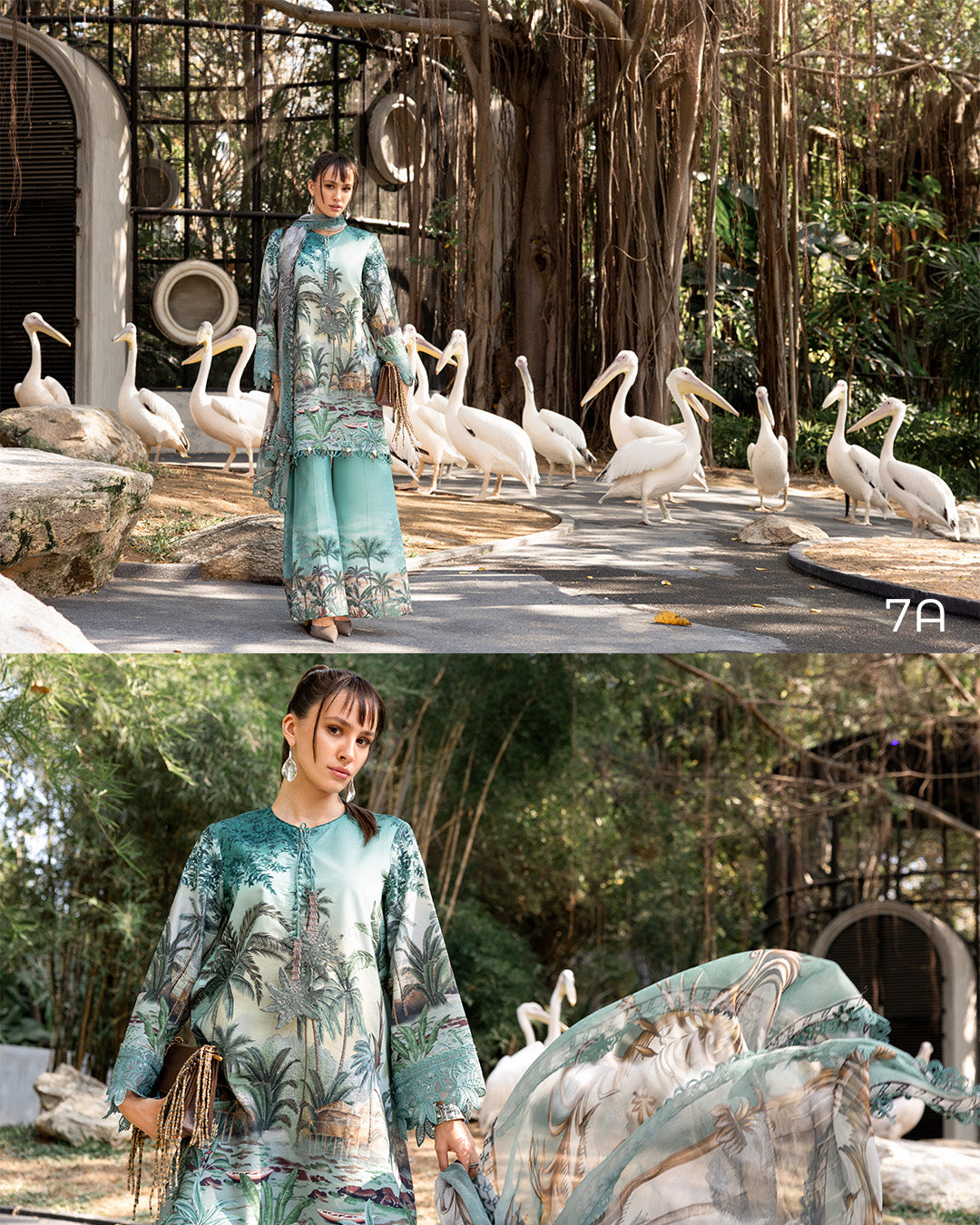 MARIA.B M.Prints Lawn 2026=07a Aangan the essence of lawn & chiffon
